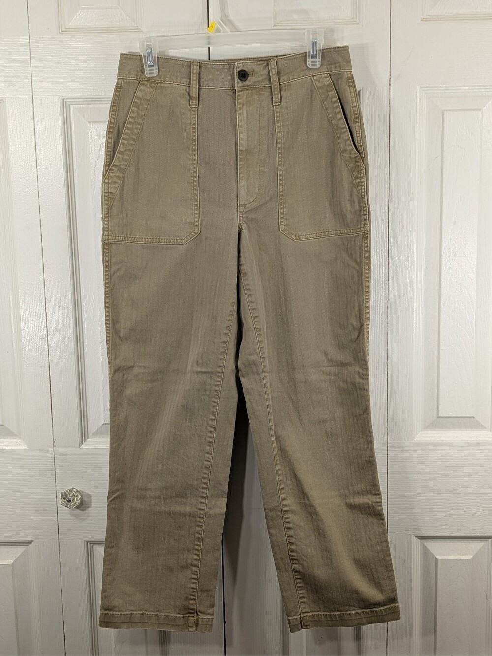 Madewell: The Curvy Perfect Vintage Straight Workwear - Tan - Size 28